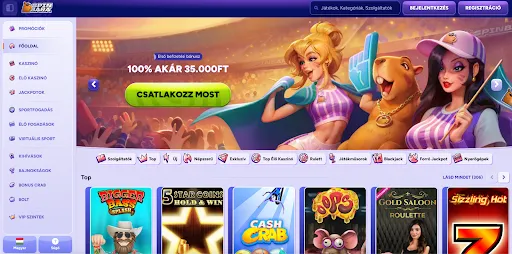 SpinBara főoldal – Online kaszinó üdvözlő bónusszal, játékokkal és promóciókkal